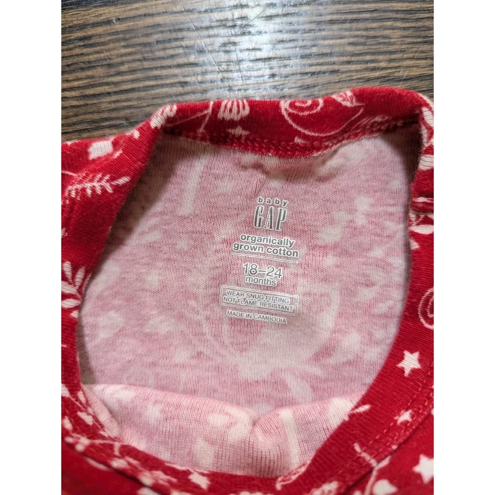 Baby Gap Pajama Set Owl Forest Organic Cotton Size 18-24 Mo Shirt Pants Bottoms